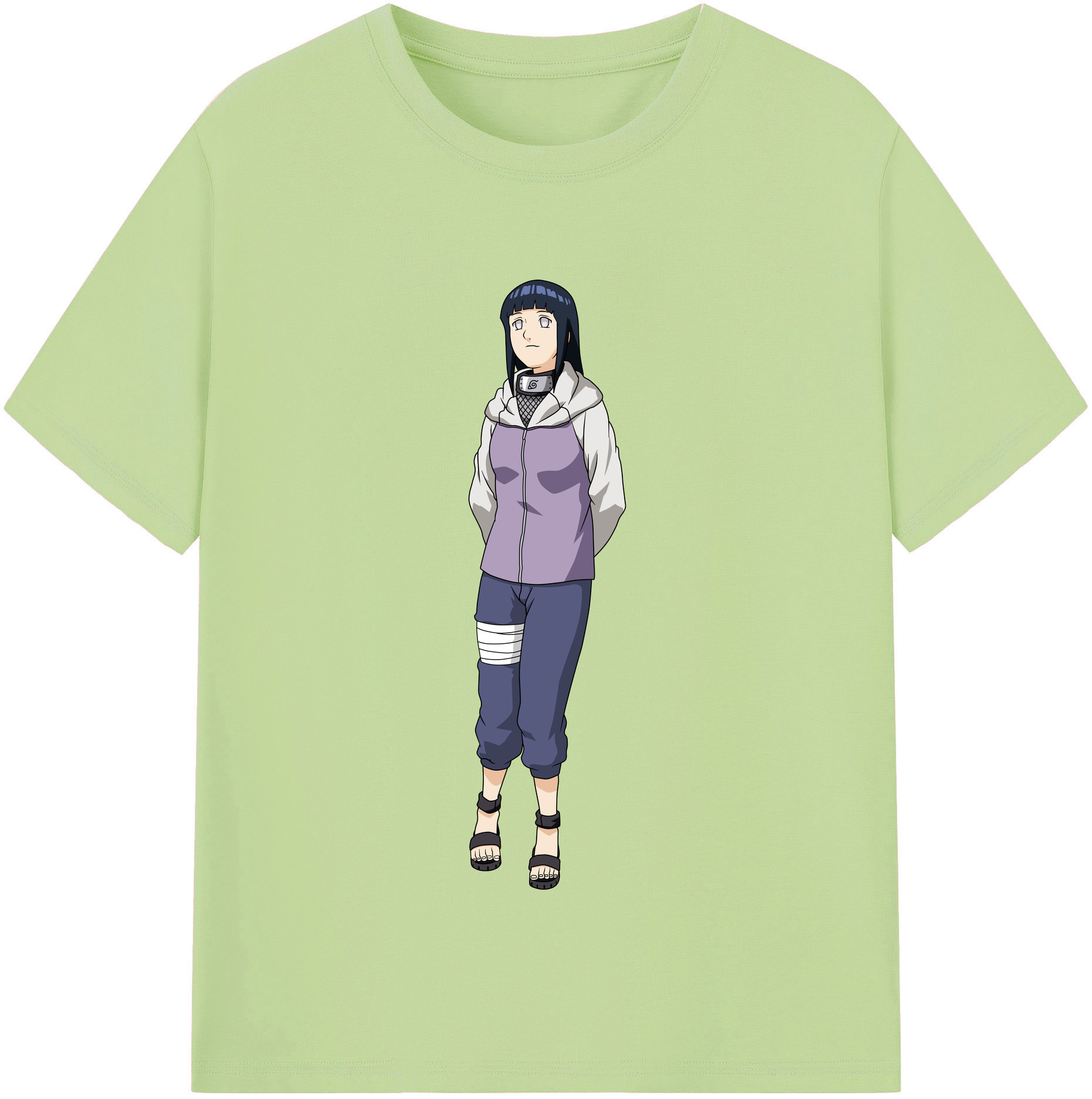 （画像用） NARUTO -ナルト- 日向ヒナタ Hyūga Hinata 綿100％半袖Tシャツ（フロントプリント）